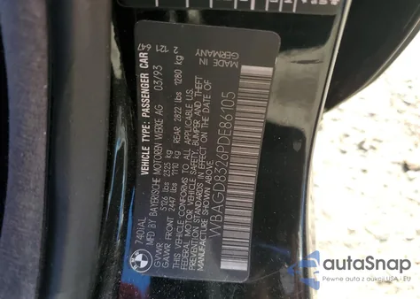 1993 BMW 740 Il Automatic z USA, uszkodzony, nr VIN WBAGD8326PDE86105